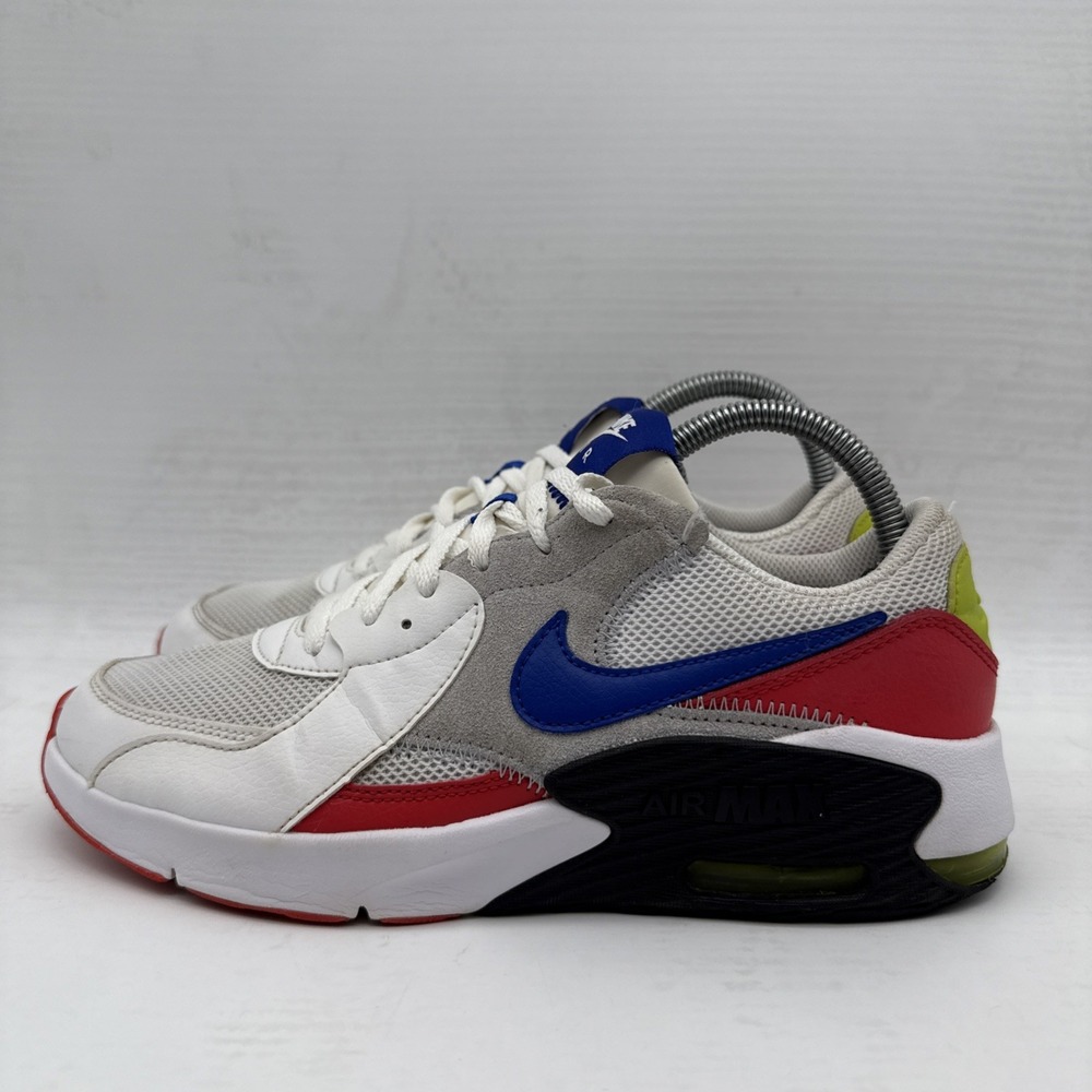 Nike Air Max Excee GS White Cactus Red Blue Shoes (CD6894-101) Size 6.5Y